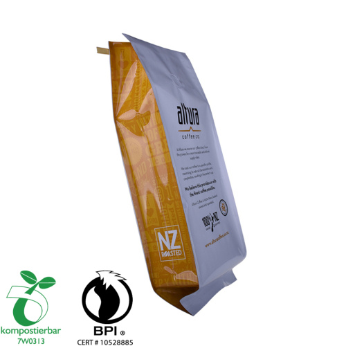 Compostable gusset heat sealing coffee powder bag