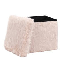 Customized Modern Plush Foldable Storage Ottoman Folding Stools for Living Room