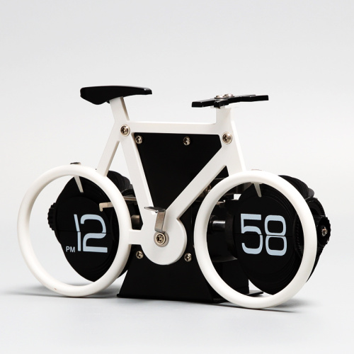 Bike table clock with silent movement