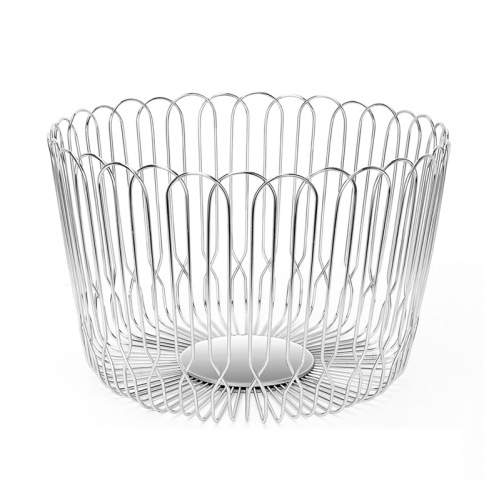 Hollow out round basket fruit wire mesh basket