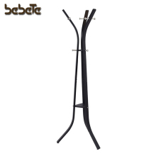 Standing Coat and Hat Rack 9 Hooks Modern Umbrella Scarf Purse Stand Wooden Black Finish