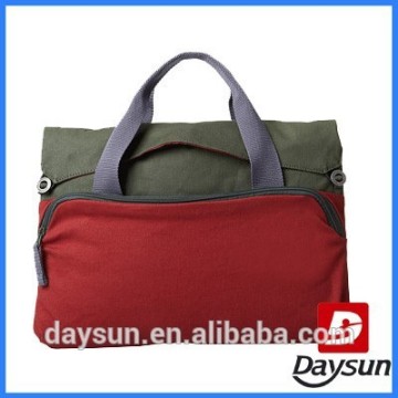 Stylish cotton tote bag zipper laptop sleeve tote bag