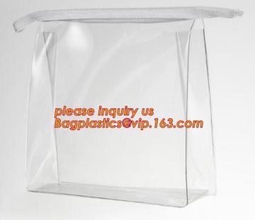 Makeup Bag Travel Bag, Travel Makeup Bag Cosmetic, Slide Zipper Clear Travel PVC Cosmetic Bag