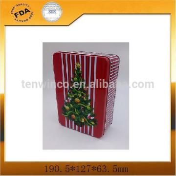 Round Christmas Gift Tin Boxes,Cartoon Printed Cracker Tin Boxes Wholesale