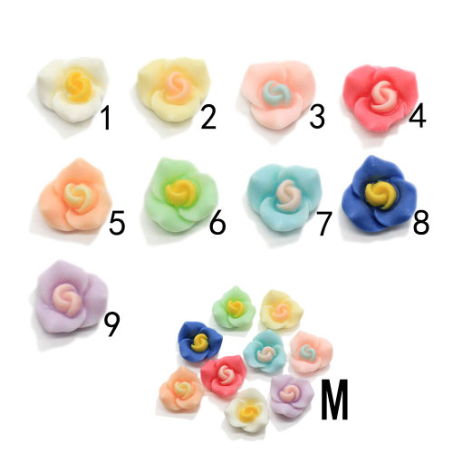 Hot Sale 14mm Flache Rückseite Harz Blumen 3D Modellierung DIY Aufkleber Baby Schmuck Teile