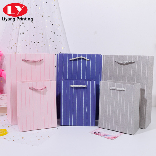 Simple striped multicolor paper bag