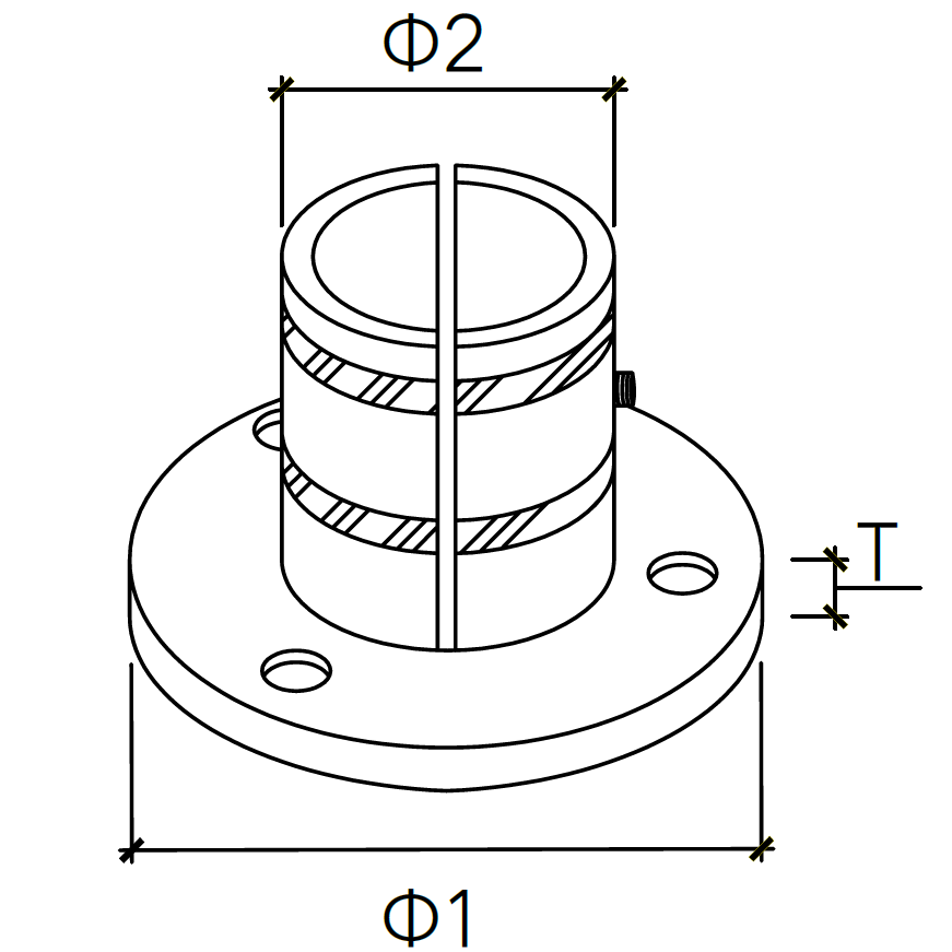 Brush SUS 304 casting flange spigot for sale