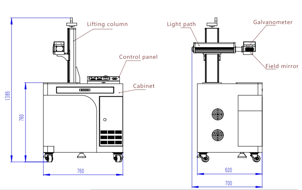 3D Wood Plastic CO2 Laser Marking Engraving Printing Equipment