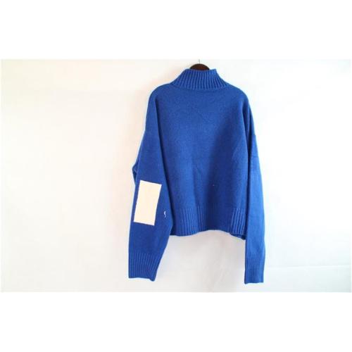 Ladies Turtleneck Blue Sweater