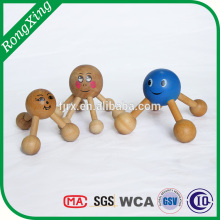 Wooden smile face massager