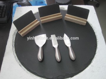 2016 newest natural black slate table lazy susan