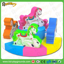 Children amusement merry go round rotating horse