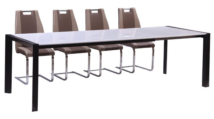 Free Sample Restaurant Furniture Extendable 10 Seater Glass Made Small Korean Royal Dining Table In Vietnam