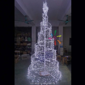 Giant White Outdoor Christmas Cone Trees Lights
