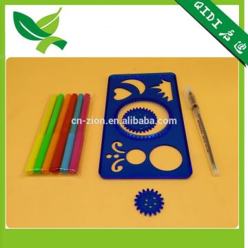 PP drafting template colorful drawing stencil for children