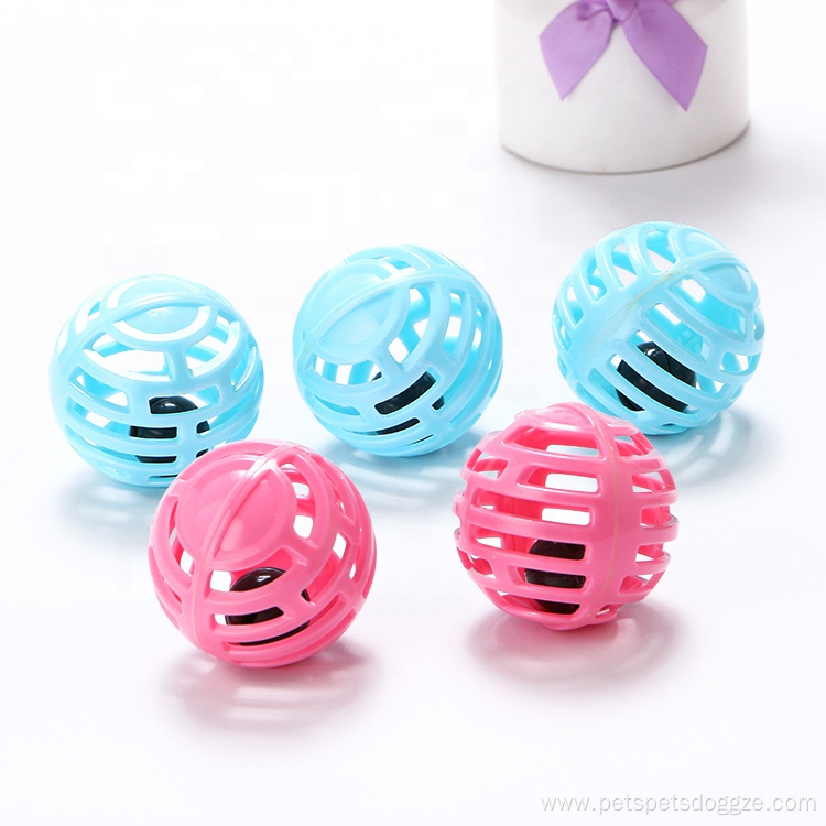 single color hollow plastic bell ball cat toys