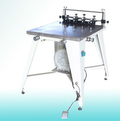 Manual screen printing tables with suction