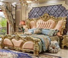 Baroque Wooden Craving Villa Bedroom Sets