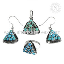 Tempting offer Sterling Silver Turquoise Set Handmade 925 Silver Jewelry Exporter