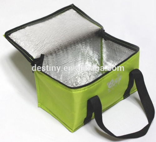 wholesale portable beer bag Olive green picnic tote 12 cans cooler bag