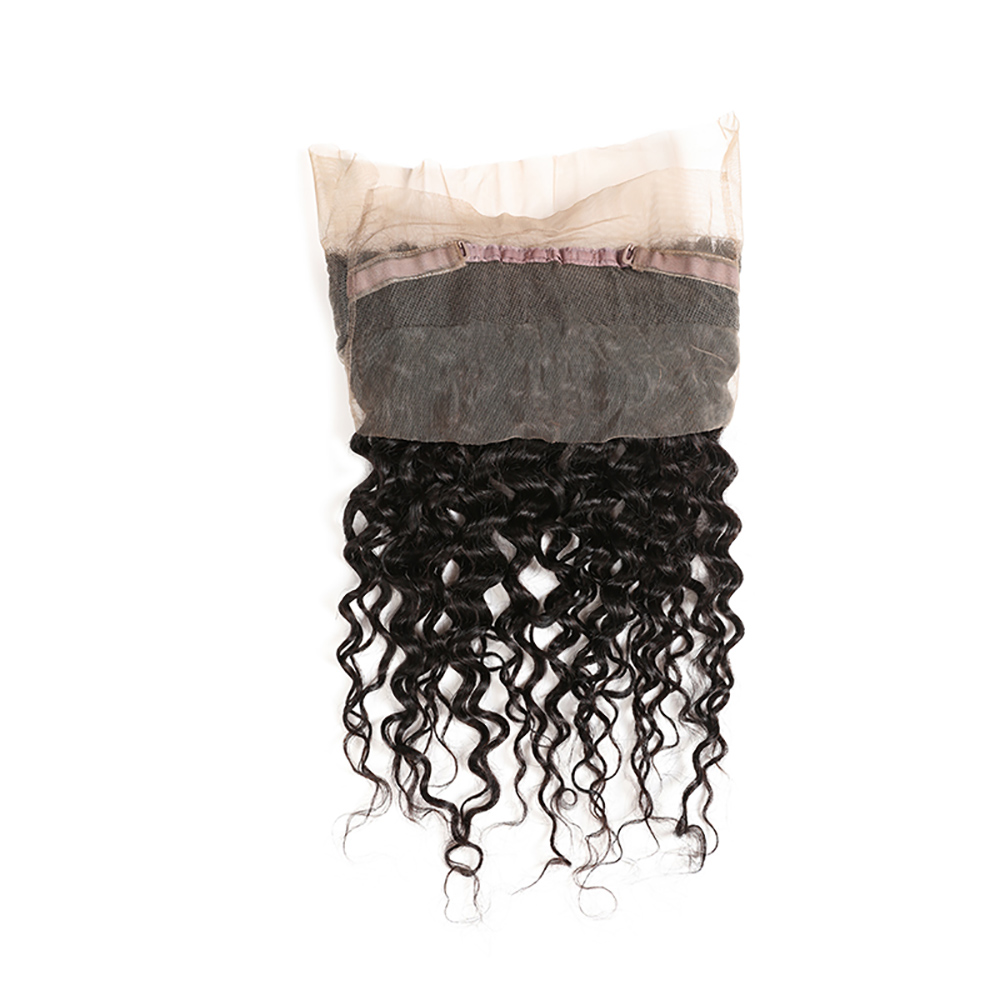 One Donor Can Dye To Any Color Virgin Cuticle Aligned Hair 360 Human Jerry Curly Lace Frontal Closure Brazilian