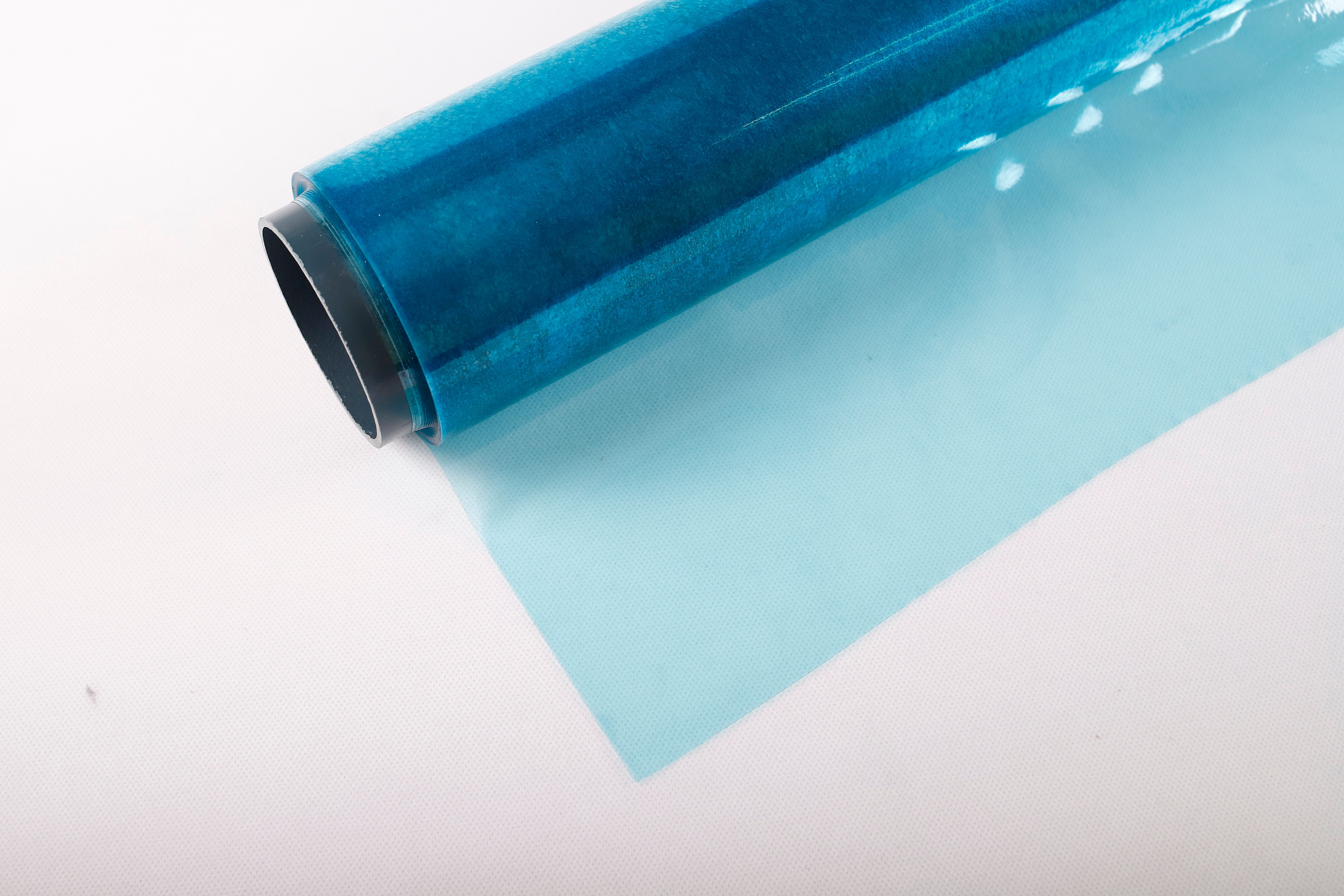 Hoja azul de PVC transparente Blue Clear PVC sheet