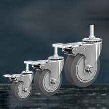 100mm castors thermoplastized rubber swivel caster wheels