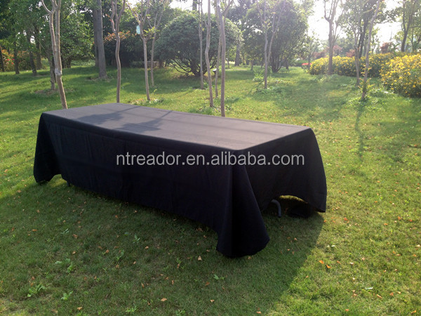 Outdoor black banquet tablecloth wedding table cloth restaurant party