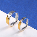 Set anello personalizzato promessa personalizzato per le coppie