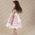 Hand embroidered floral printed toddler dress