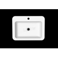 Counter top basin WB0027 of Solid Stone-Matte white-578x433x114mm