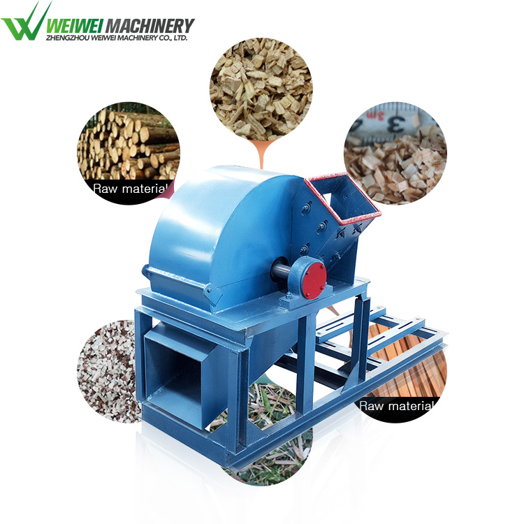 Weiwei wood mill sawdust log making machine and wood crusher used