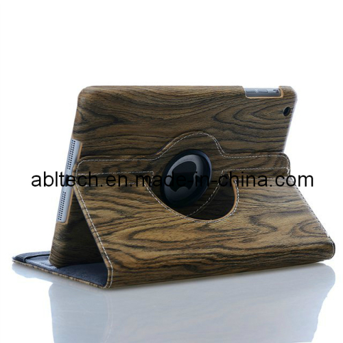 Vintage Design Wooden Grain Leather Book Cover Case for iPad Mini/iPad Air Ablrt-005