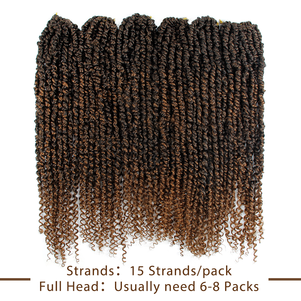 Synthetic Hair Extension Pre Twisted Passion Twist Crochet Braid Hair Pre-looped Fluffy Synthetic Braiding Hair