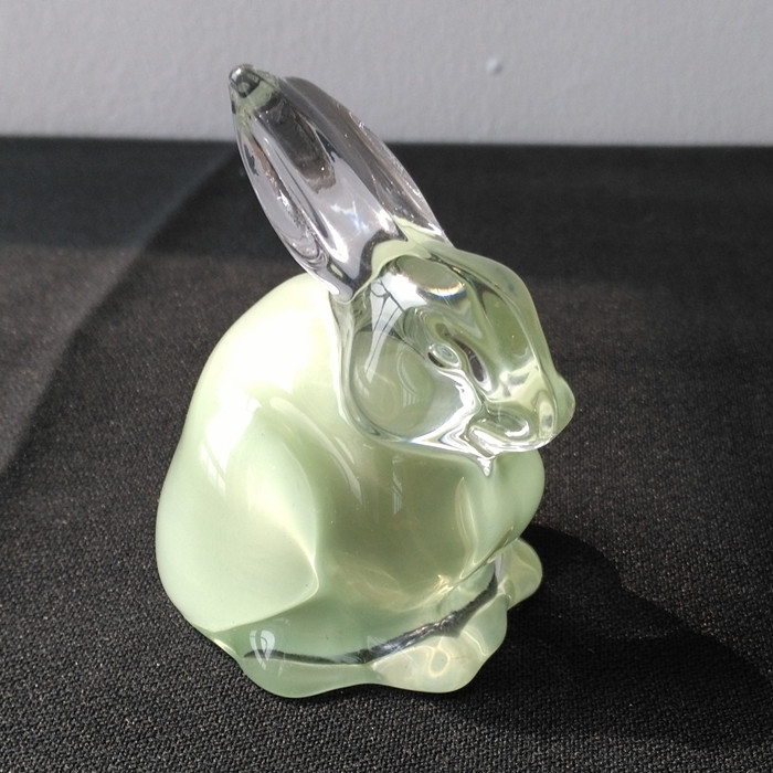 Rabbit Shape Glass Home Decoration