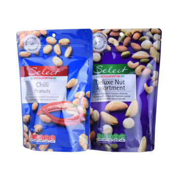 Wholesale printing resealable food doypack pouch with zipper