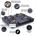 Glen Forged Brass Burner Black Cooktop