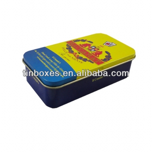 rectangular playing cards custom design tin box