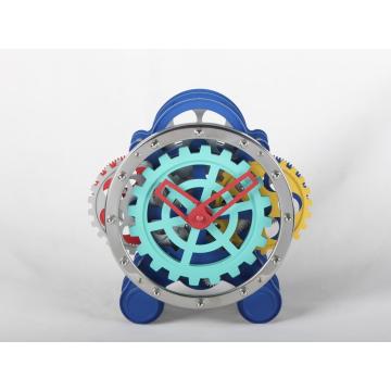 Colorful Round Gear Clock With Two Feet