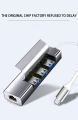 Typec hub naar USB3.2 met RJ45 Gigabit Ethernet