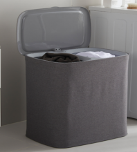 BOCHENG Stylish 2 Section Laundry Basket for a Neat Nursery
