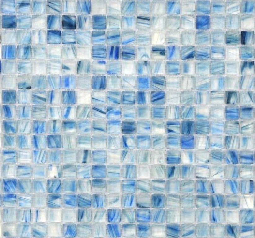 Immersion resistant glass mosaic for swimming pool