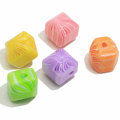 Decorative Cube Square Shaped Colorful Resin Beads Kawaii Cabochon For Handmade Craft Beads Charms Kids Bracelets Spacer