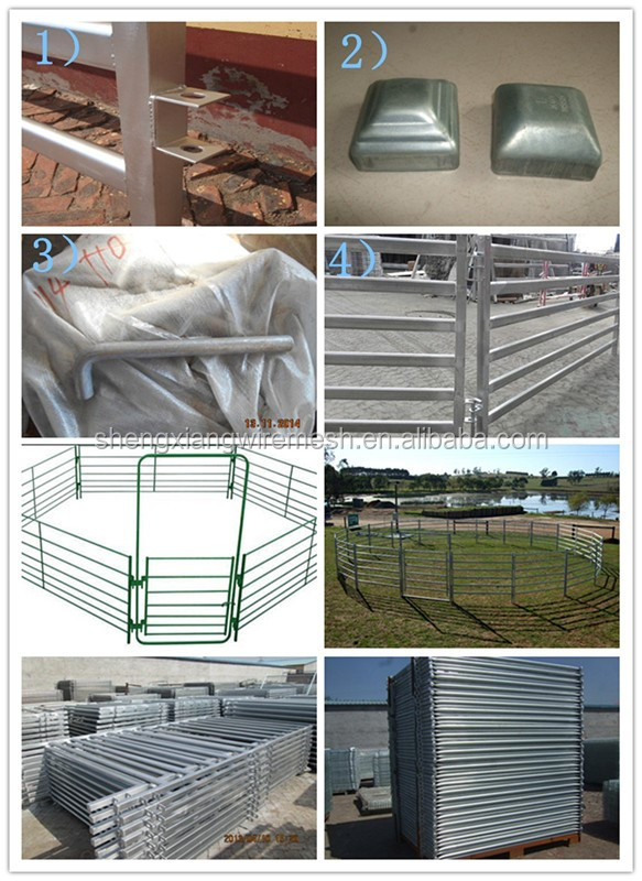 Hot sell high quality cattle fence farm equipment 6 bar livestock yard panels(ISO9001 Factory)