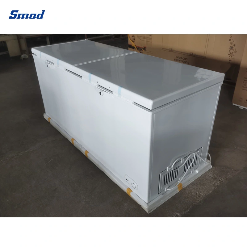 600L Double Doors Top Open Horizontal Electric Deep Chest Freezer