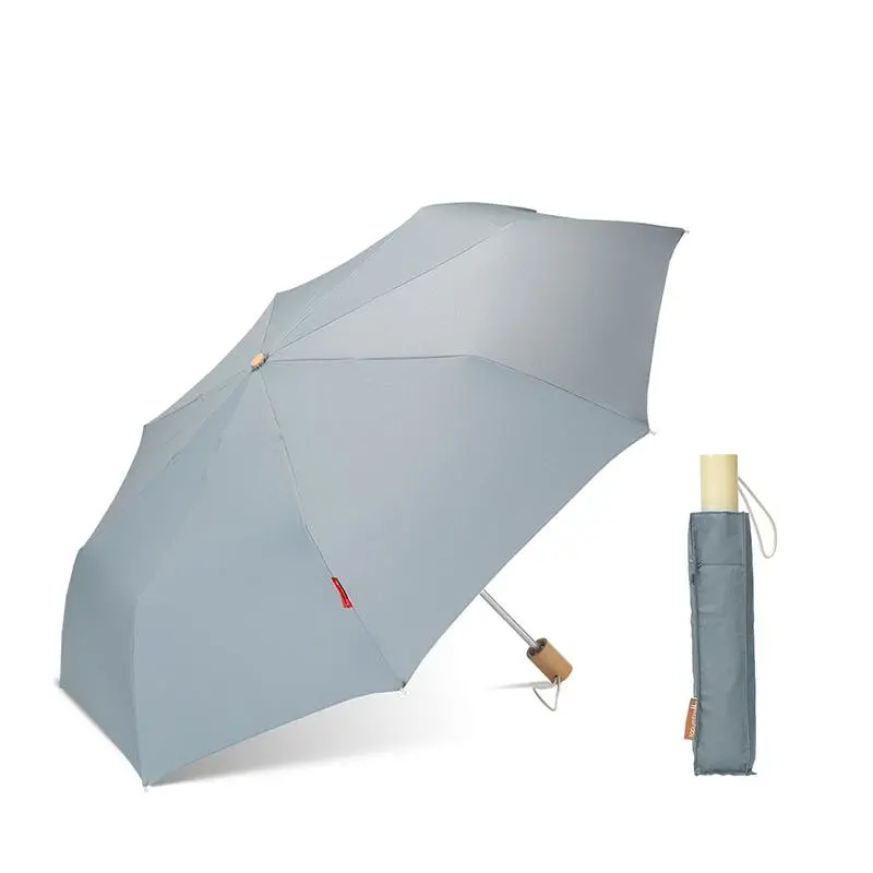Top Umbrella Chinese Top Quality Pure Color Travel 8 Panels 3 Folding Olive Green Rain Umbrella