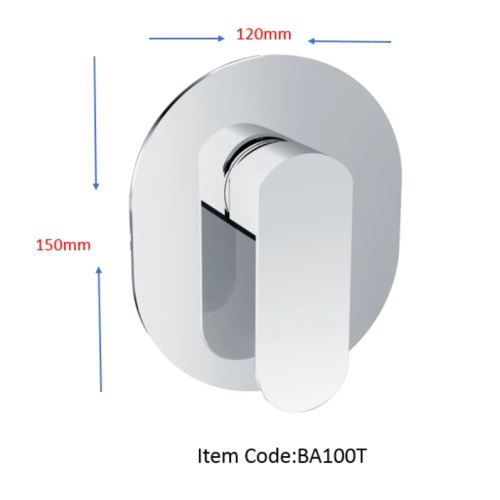 In-wall shower dold blandningsventil