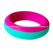 2014 Popular Charming Silicone Bangles, Nontoxic and Food Grade