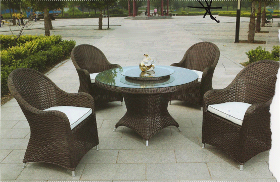 Heembarer Fräizäit Weeër Patio Miwwel Table Set