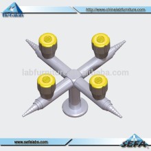 four way pipe fitting/gas fitting/lab equipment